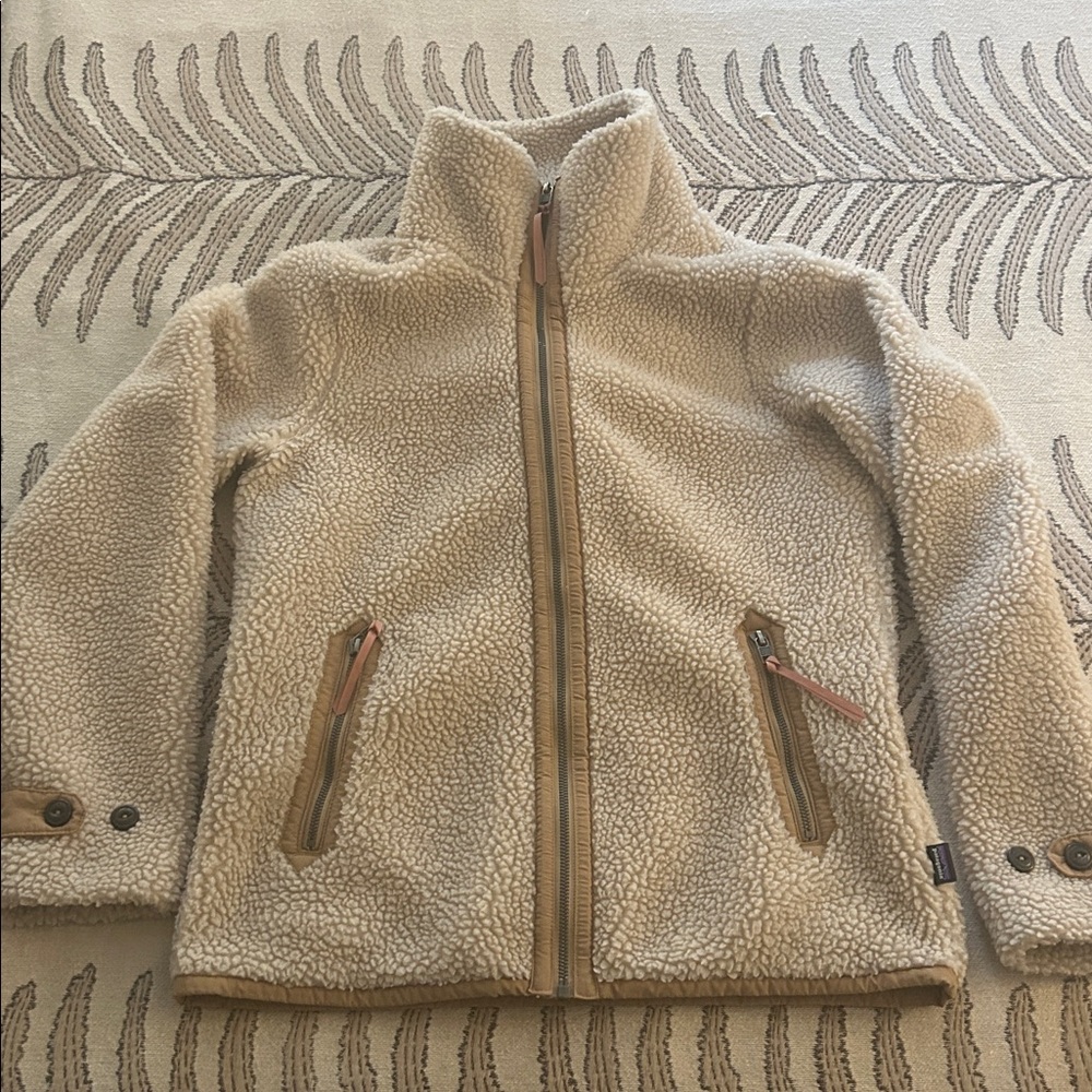 Patagonia Tan Sherpa Fleece Jacket